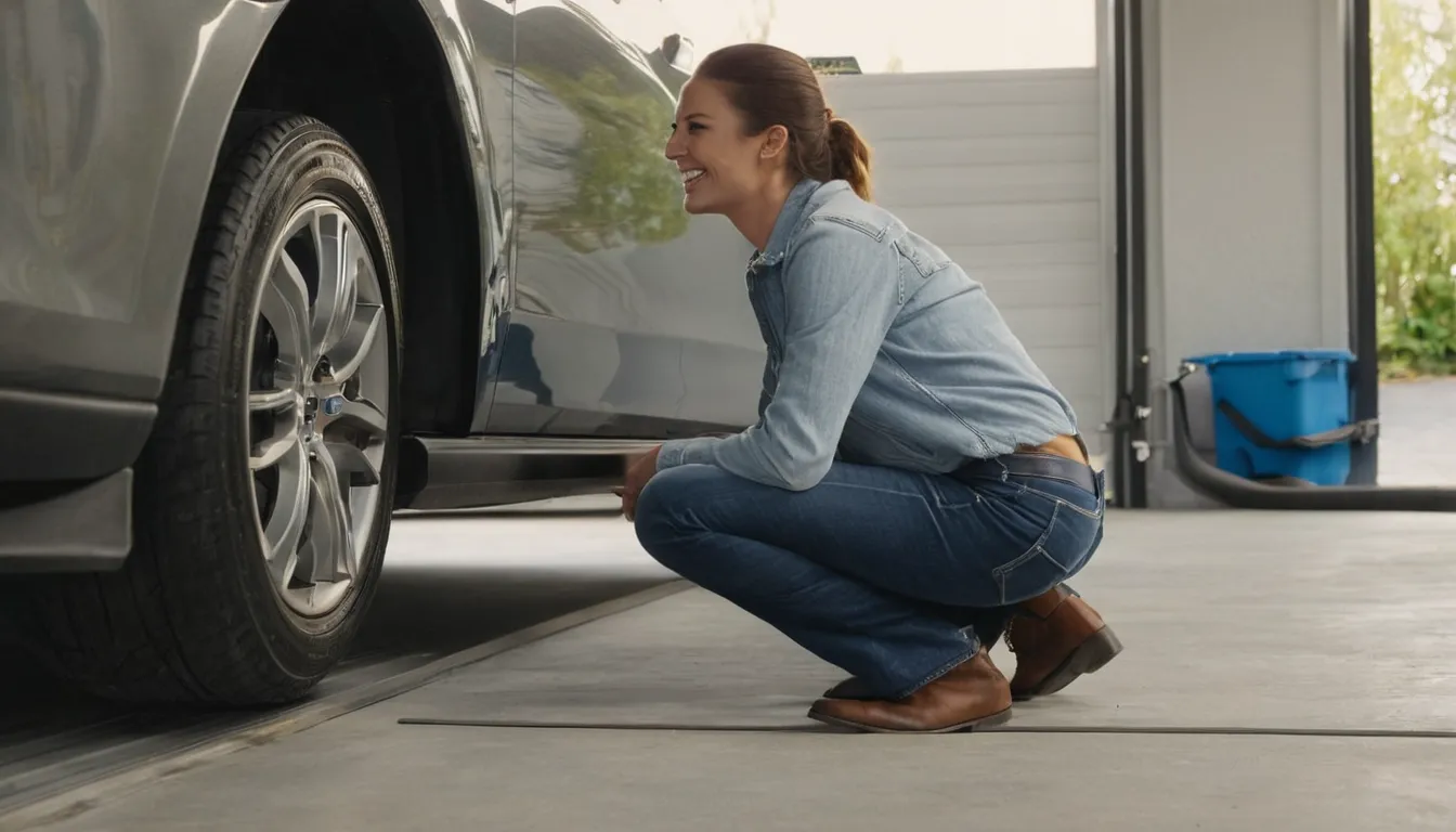 A provider checking a garage door track in the Grapevine area